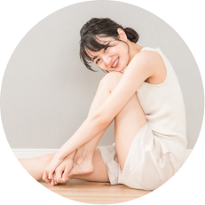 笑顔の女性