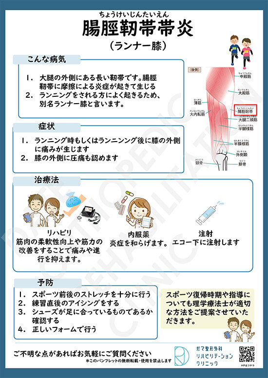 【画像】腸脛靭帯帯炎（ランナー膝）について