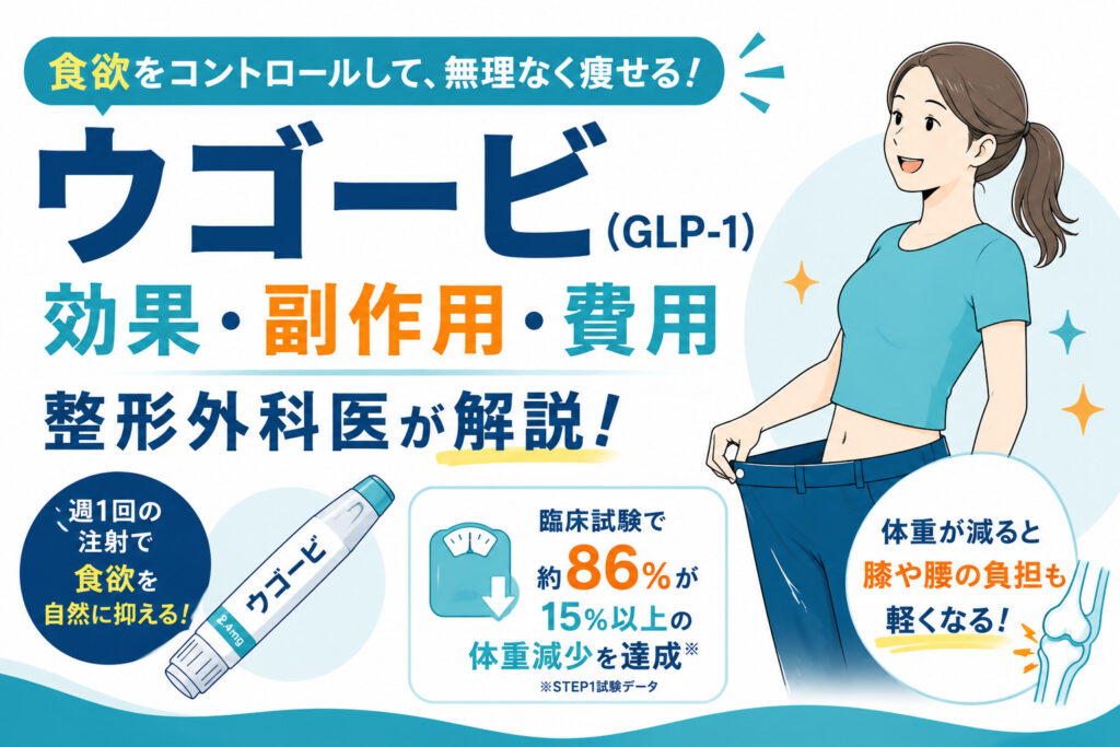 ウゴービ（GLP－1）の効果・費用・副作用｜下関市の整形外科医が解説